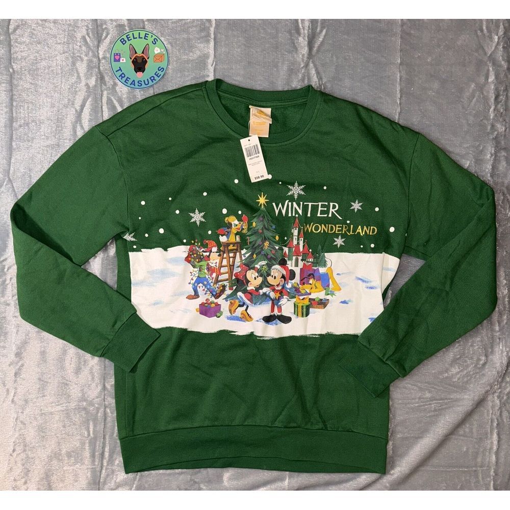 Disney Walt Disney World‎ Winter Wonderland Group Portrait Crewneck Boxlunch XS